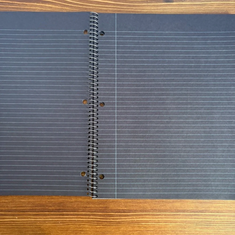 Lot of 5 Riverside Gel-Ink Paper Notebooks Wide Ruled Blue Pink Purple And Black